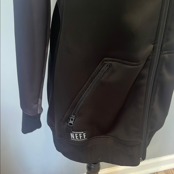 Neff Black Hoodie with Subtle Purple Design at hood & sleeves medium - Picture 4 of 4